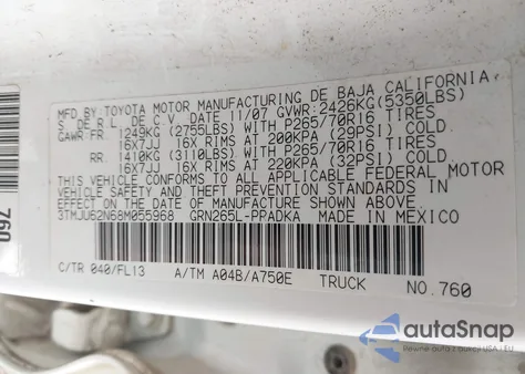 2008 Toyota Tacoma Double Cab Prerunner from USA, damaged, VIN 3TMJU62N68M055968